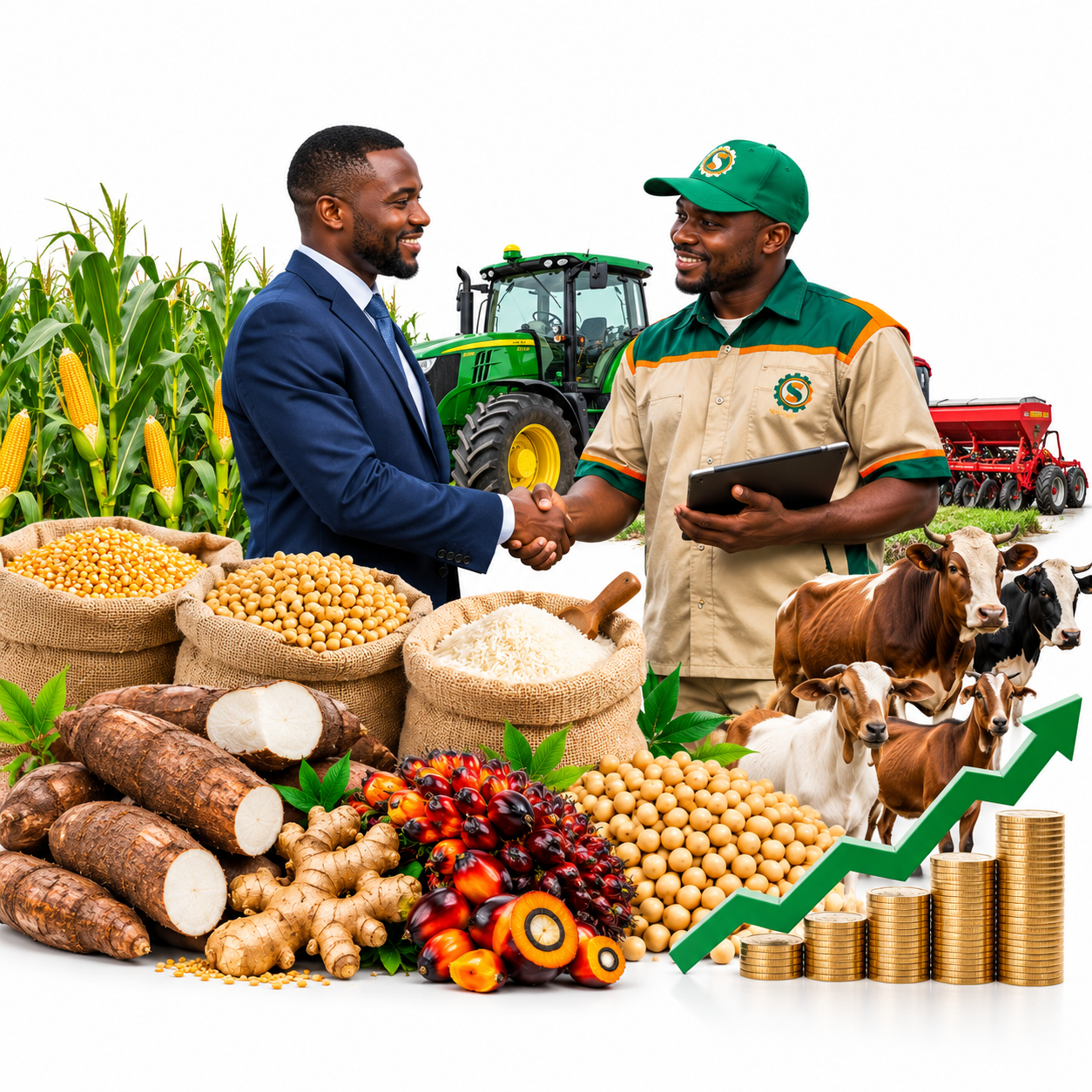 Agricultural Investment Growth Montage Agricultural Investment Growth Montage